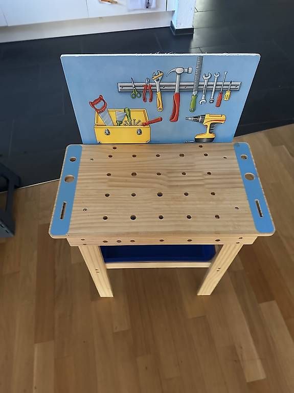 Jouets: Kinderwerkbank mit Holzkonstruktionssets – D'occasion à Eglisau par magier007 1