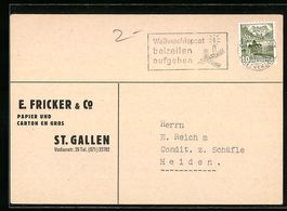 St. Gallen, E. Fricker, Co., Papier und 