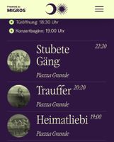 Moon and Stars, Trauffer & Stubete Gäng Standard Tickets