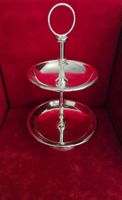 2-stöckige Etagere in Silberoptik Vintage