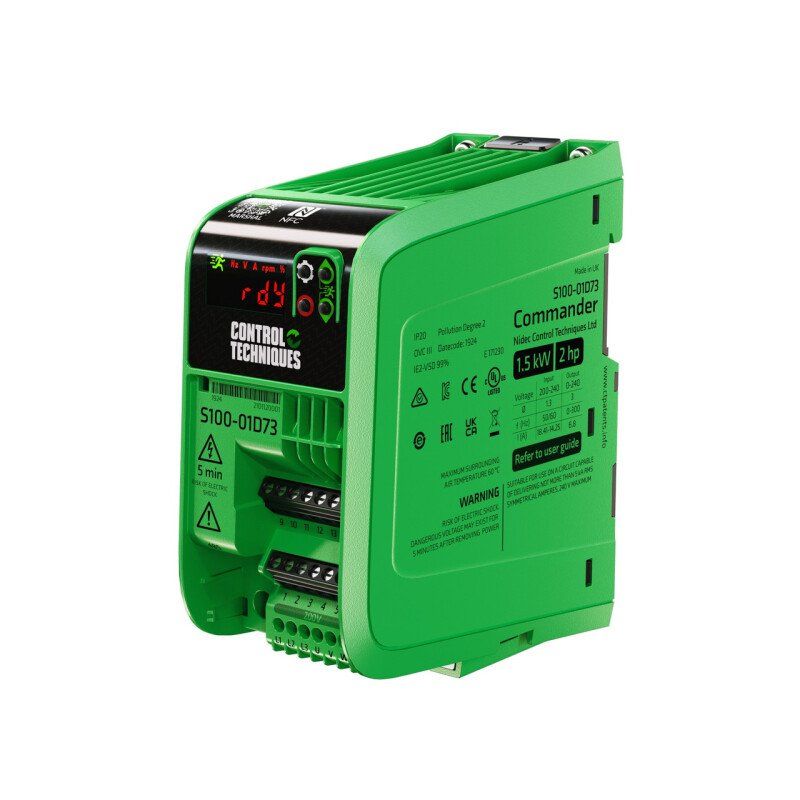 Convertitori: NIDEC CONTROL TECHNIQUES COMMANDER S100 0.75KW - S100-02433 – Nuovo e nell'imballaggio originale da Wolfhalden venduto da shop.all4sps