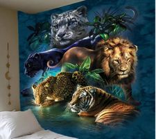 Wandbehang Raubkatzen 95cm x 73cm