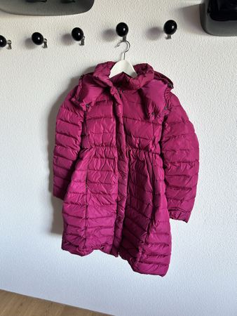 Moncler Daunenmantel Damen, Fuchsia/Pink, Gr. 38, mit Kapuze