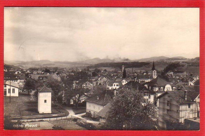 Cartoline postali: FLAWIL, TEILANSICHT – Usato da Grüningen venduto da Kartenlaube