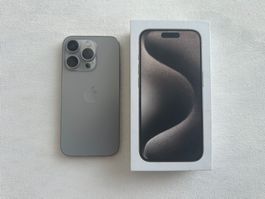 iPhone 15 Pro 128GB Natural Titanium✨🩶- Akku 100% - Mit OVP