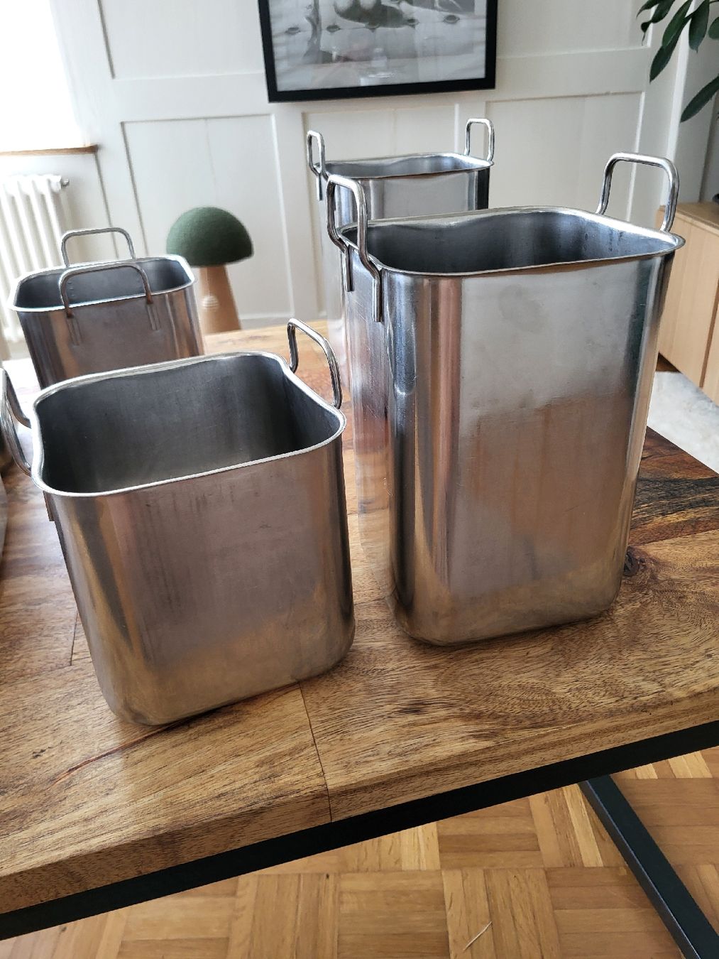 Cucine complete: 6 Edelstahl-/Chromstahlbehälter mit Griffen – Usato da Dachsen venduto da MacheSache 1
