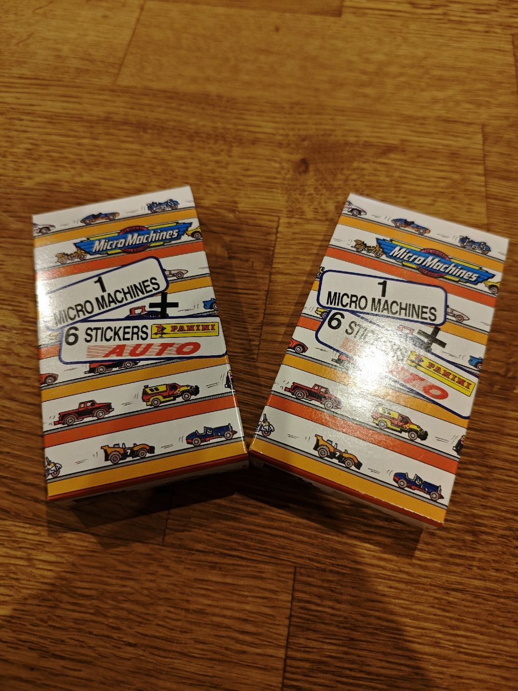 Modellini d'auto: Pannini Sticker in Kooperation mit Micro Machines – Usato da Wittenbach venduto da stefange