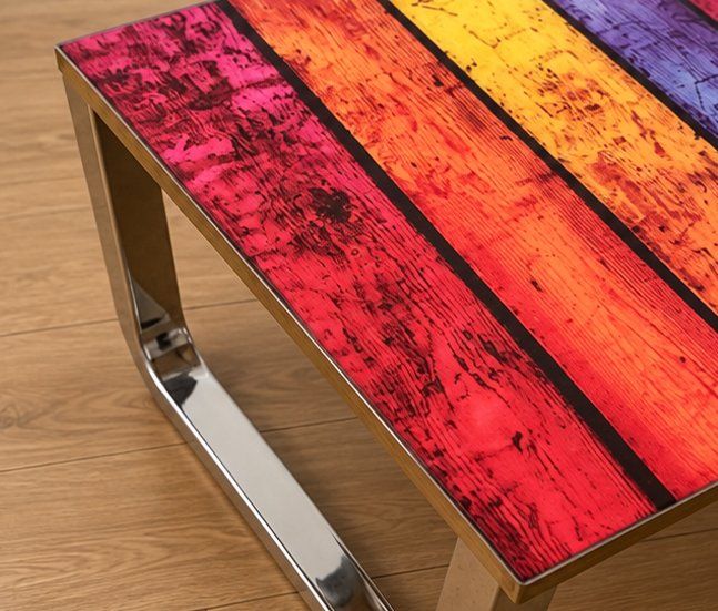 Tables: Table basse multicolore en verre – D'occasion à Collex par lpe_zhq9 2
