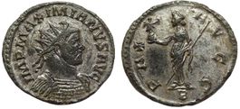 MAXIMIANUS HERCULIUS silvered Antoninianus (290-291 AD)