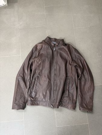 Leder Jacke von Massimo Dutti in braun 