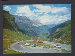 Oldtimer  auf den Klausenpass  -  ältere AK