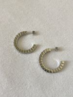Purelei Hoop Earrings Silver Color - Never Worn