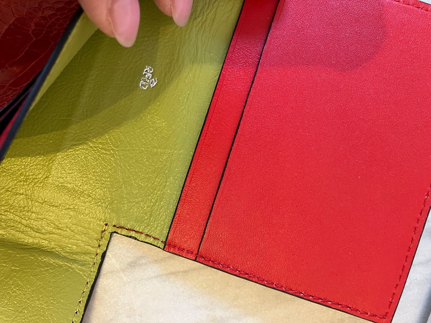 Brieftaschen: Neu Echtlederportemonnaie Straussenleder – Neu (gemäss Beschreibung) aus Herrliberg von spunggi 3