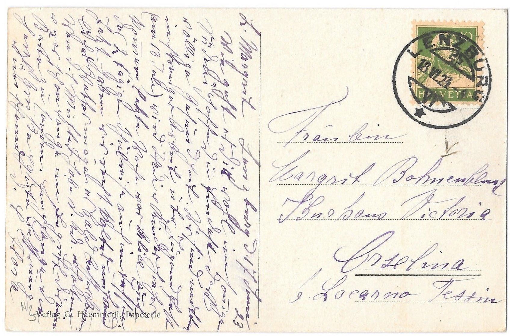 Cartoline postali: Lenzburg Strassenpartie – Usato da Olten venduto da clotaldi 1