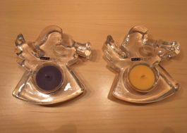2 Glasengel mit Trompete Neu