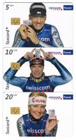 3 Taxcards S215 - S217 Skifahrerserie mit Logo ci
