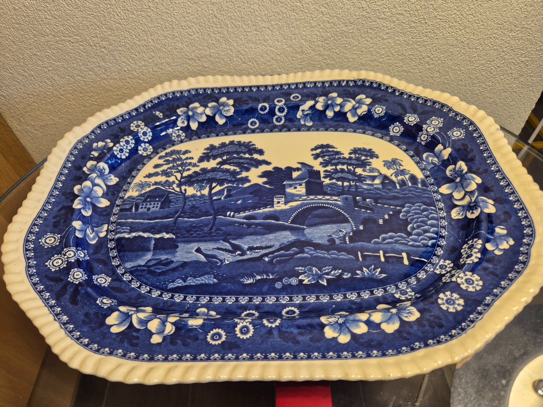 Piatti di portata: Grand plat ancien Copeland Spode's Tower. – Usato da Fully venduto da tameab