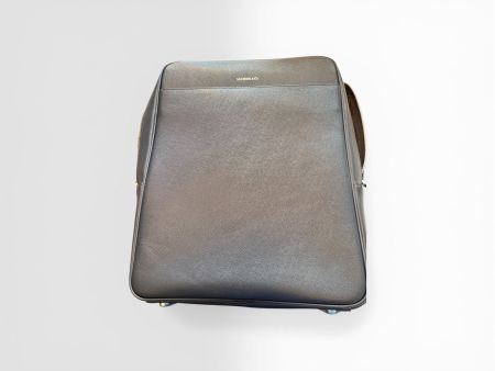 eleganter Leder-Rucksack blau