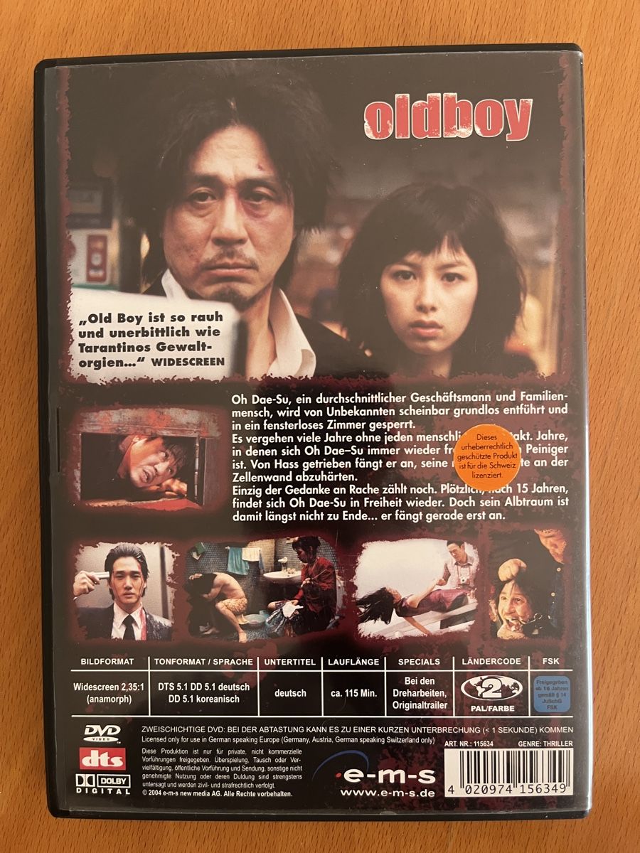Tutti i DVDs: Oldboy, Park Chan-wook, DVD – Usato da Basel venduto da Roswitha91 1