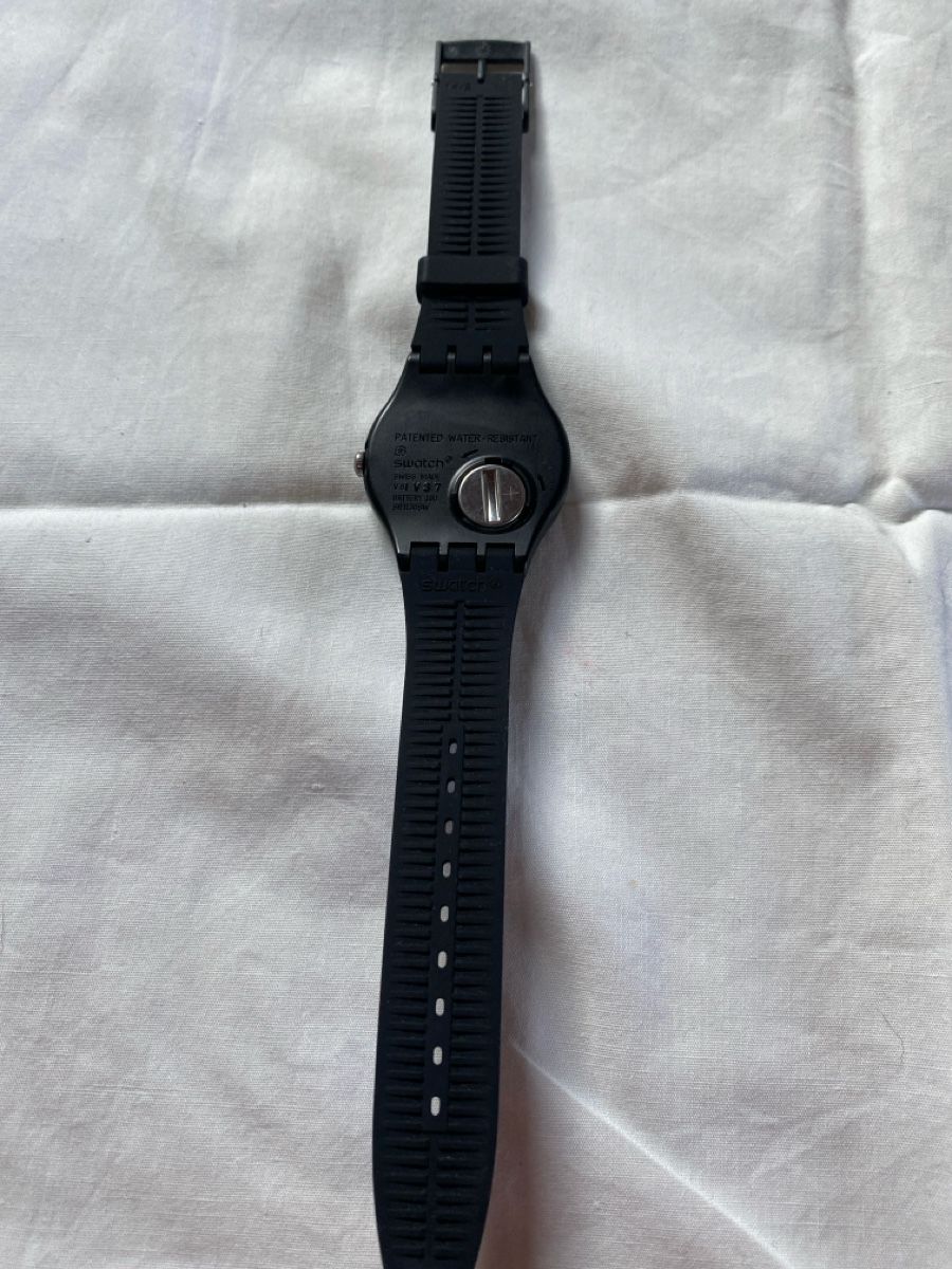 Swatch Uhren: Swatch Black Watch Houndstooth Strap - Unisex – Neu und originalverpackt aus Buttikon SZ von Maxwelltime 2