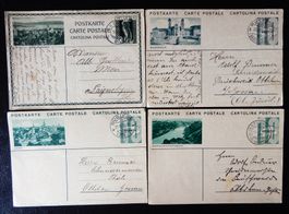 4 Bildpostkarten -Kreuzlingen-Brienz-Einsiedeln-Bern 30er