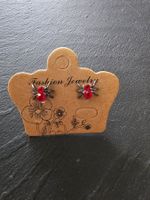 Spinnen Ohrstecker rot