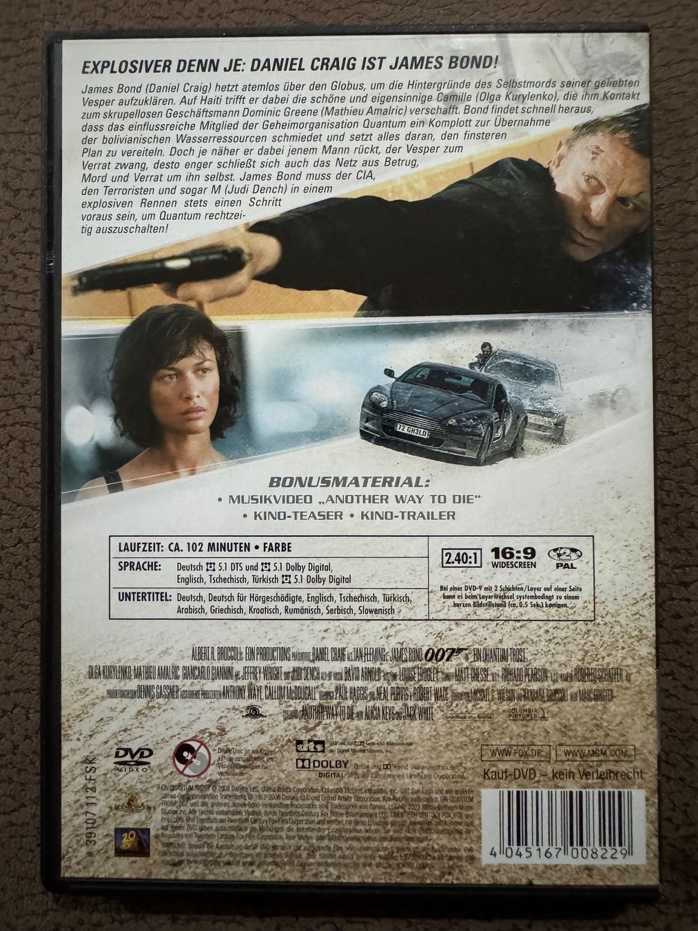 Tous les DVDs: 007 – Ein Quantum Trost – D'occasion à Dietikon par MuNathy 1