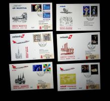 LIECHTENSTEIN POSTE AÉRIENNE 6 VOLS SWISSAIR  1983-84 / U166