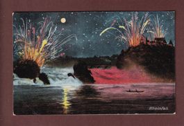 RHEINFALL - Mondschein und Feuerwerk - 1908