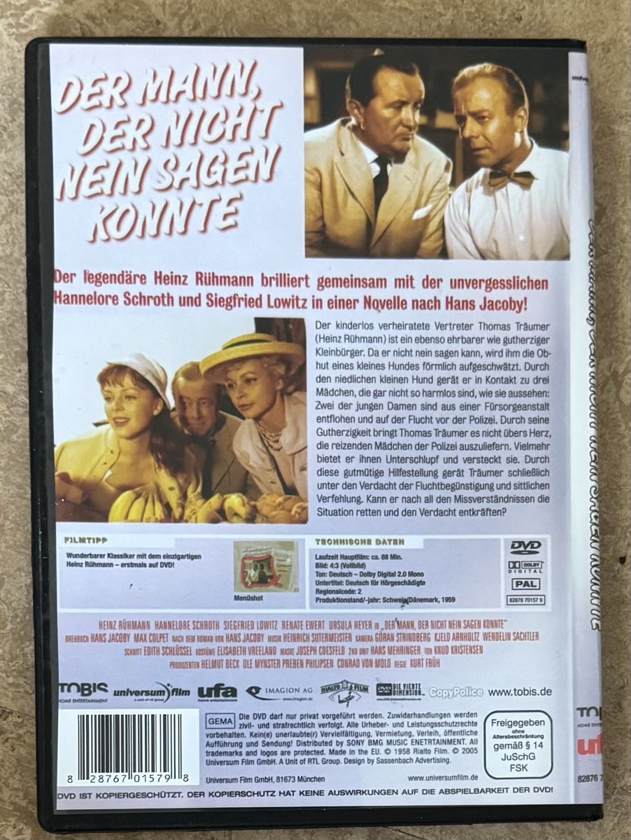 Tutti i DVDs: DER MANN DER NICHT NEIN SAGEN KONNTE  – Nuovo (secondo la descrizione) da Dietikon venduto da AndreaSch01 1