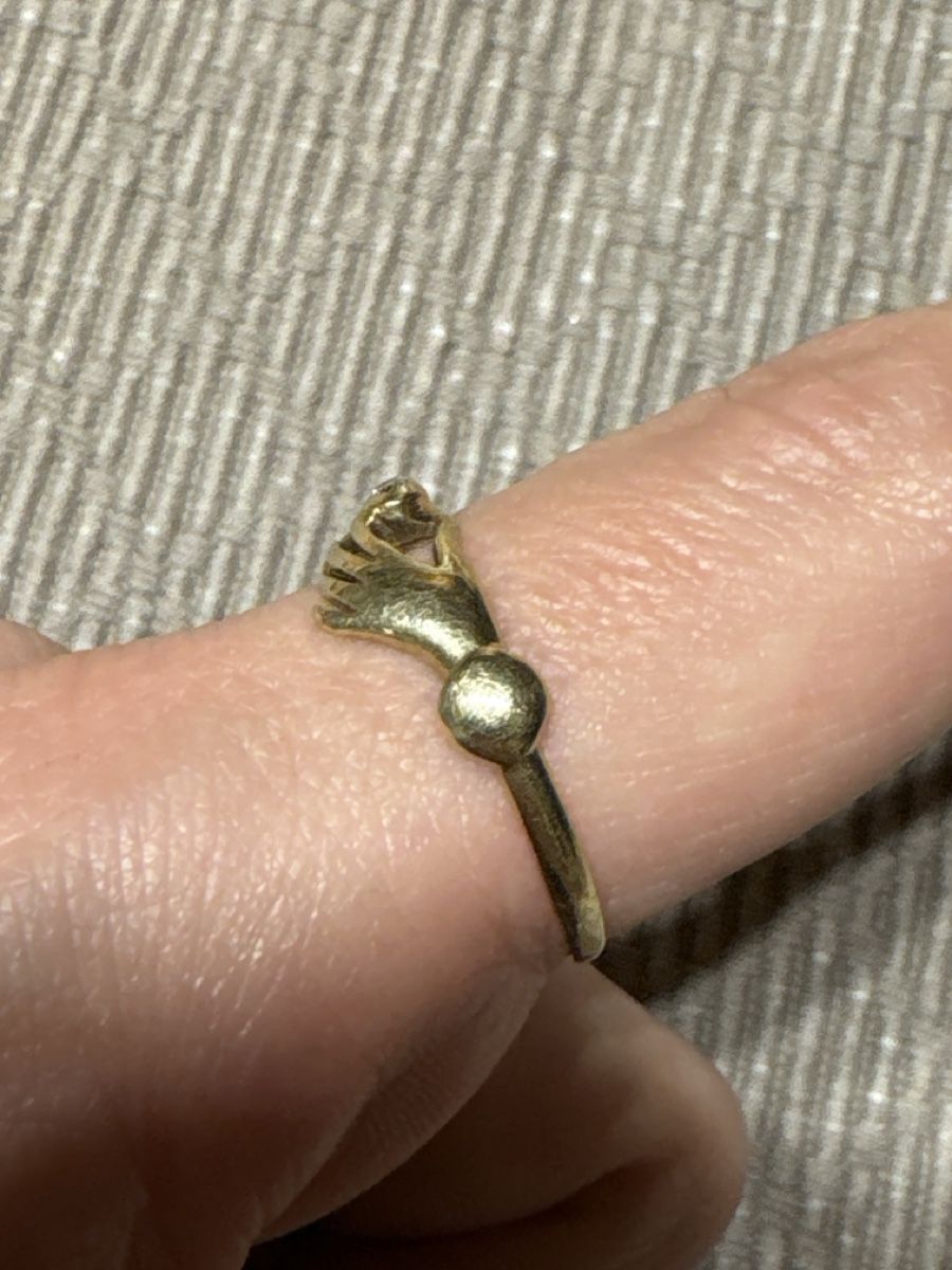 Ringe: Fingerring gold farbig mit Strass / Modeschmuck Gr 62 – Gebraucht aus Rümlang von SchumBru10 1