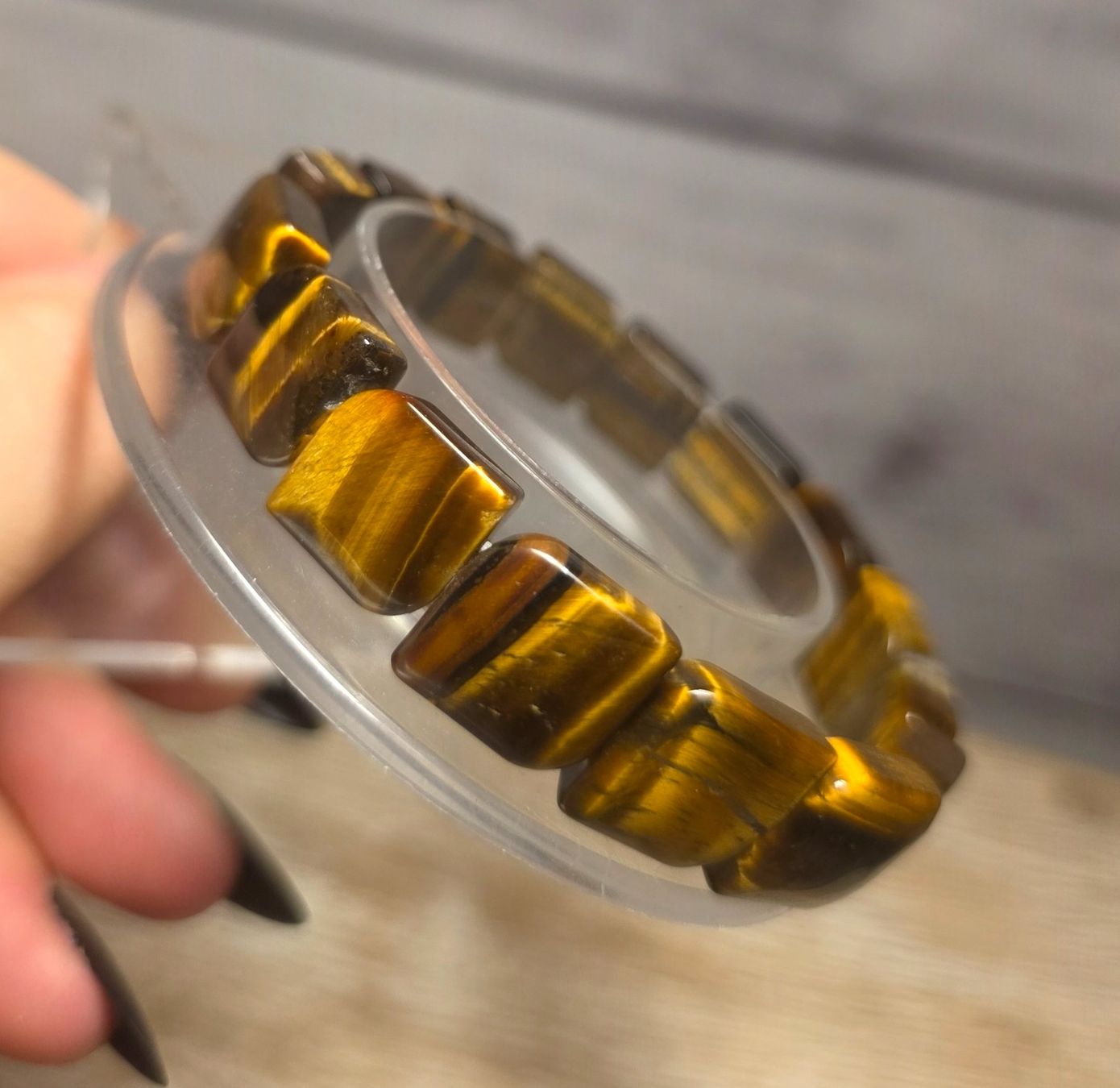 Mineralien & Heilsteine: Tigerauge Softbangle Armband – Neu und originalverpackt aus Matzingen von Shay_Crystalz