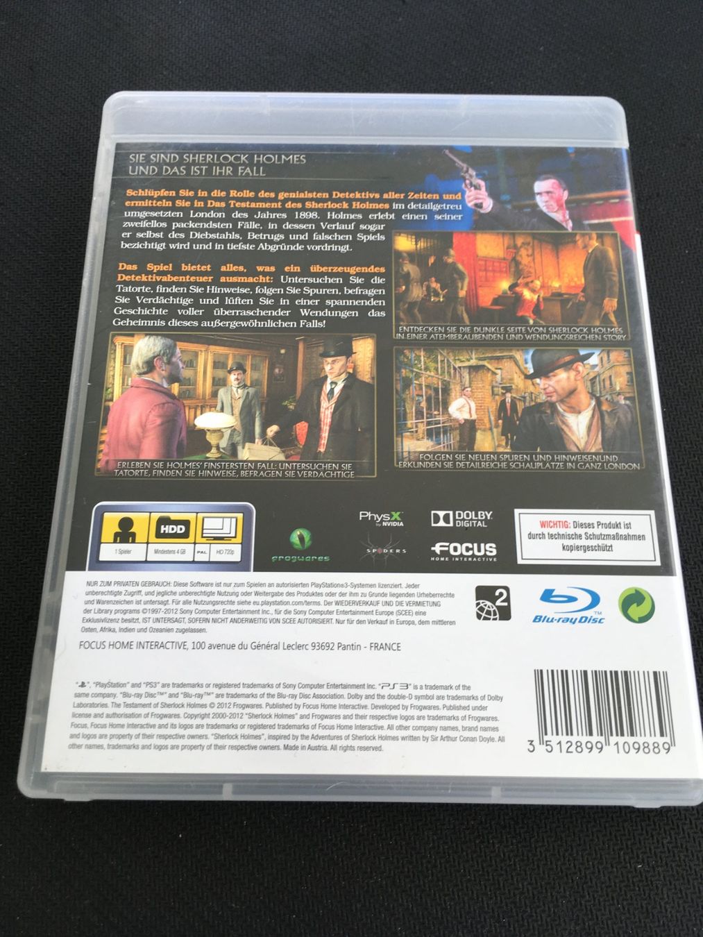 Sony Giochi: Das Testament des Sherlock Holmes - Playstation 3 / PS3 – Usato da St.Gallen venduto da Punktchen01 1