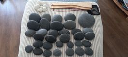 Hot Stone Massage Set mit Steinen und Zubehör gebraucht