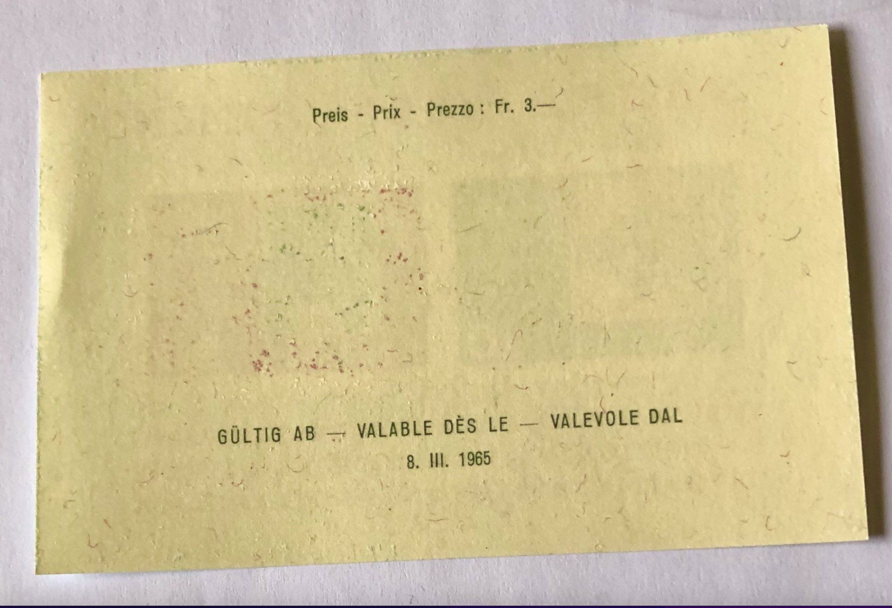 Tutti i francobolli: Bogen mit Stempel 1965  Briefmarkenausstellung NABRA – Usato da Aarau venduto da Billa007 1