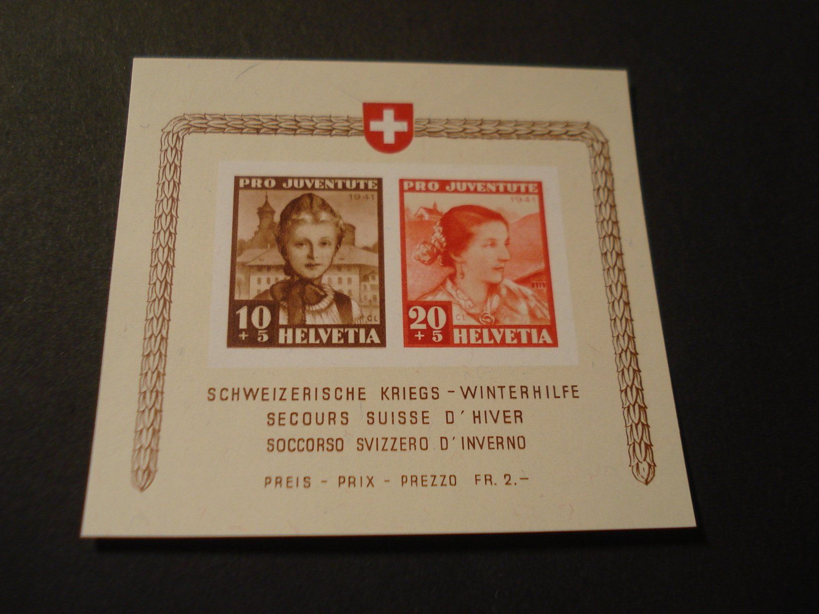 Tous les timbres: Block Pro Juventute, 1942 ** – D'occasion à Niederwil AG par morostahu