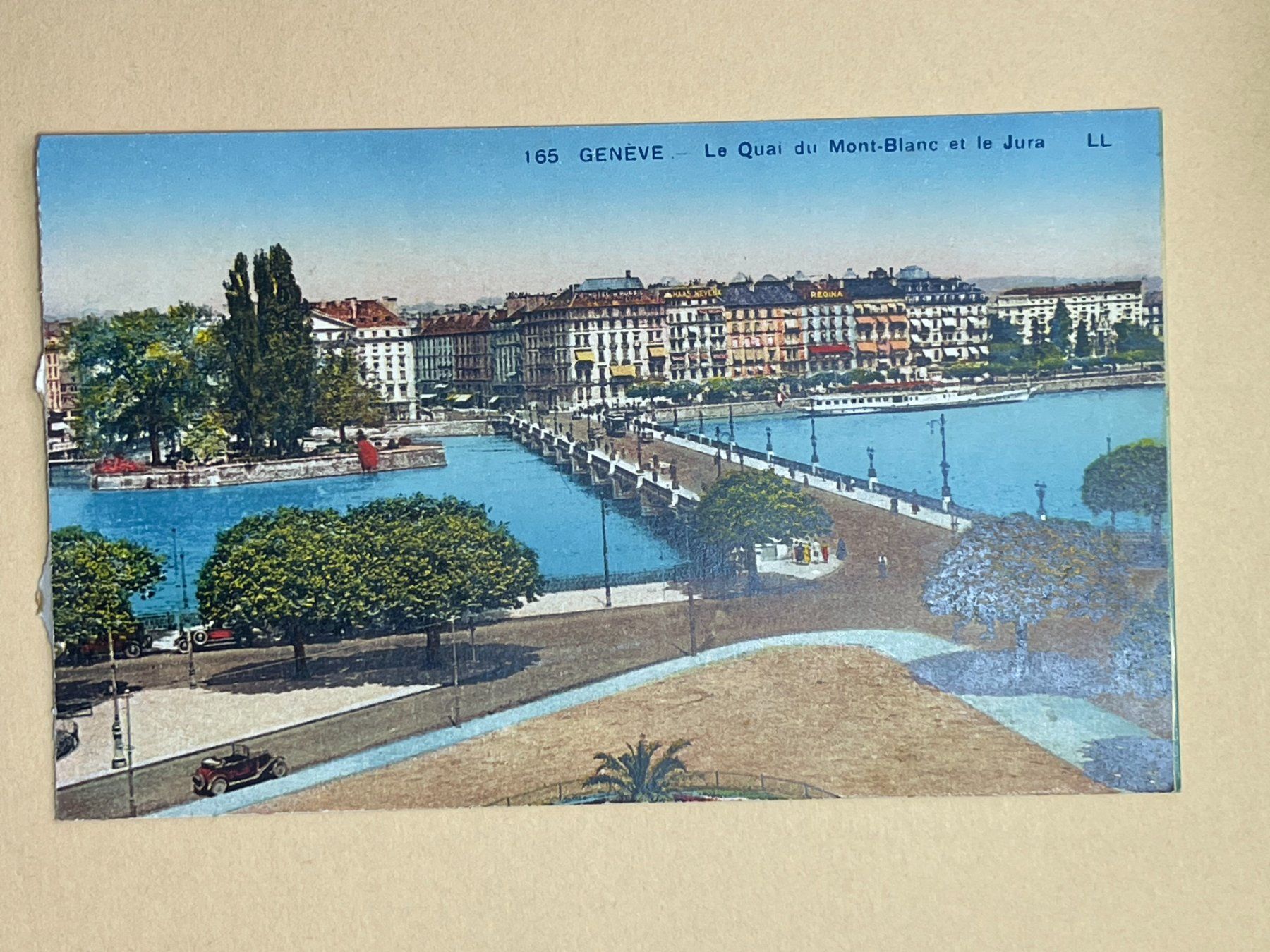 Ansichtskarten: Genève, Le Quai du Mont-Blanc – Gebraucht aus Steg VS von danwer74
