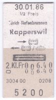 Billette Zürich Tiefenbrunnen – Rapperswil