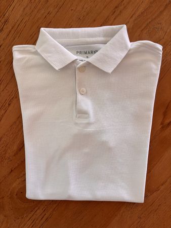 Primark white polo shirt.