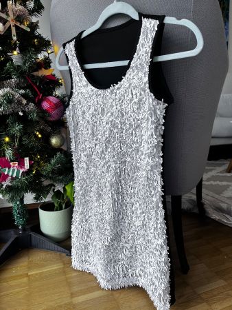 Mini Kleid S palliette leicht glätzend