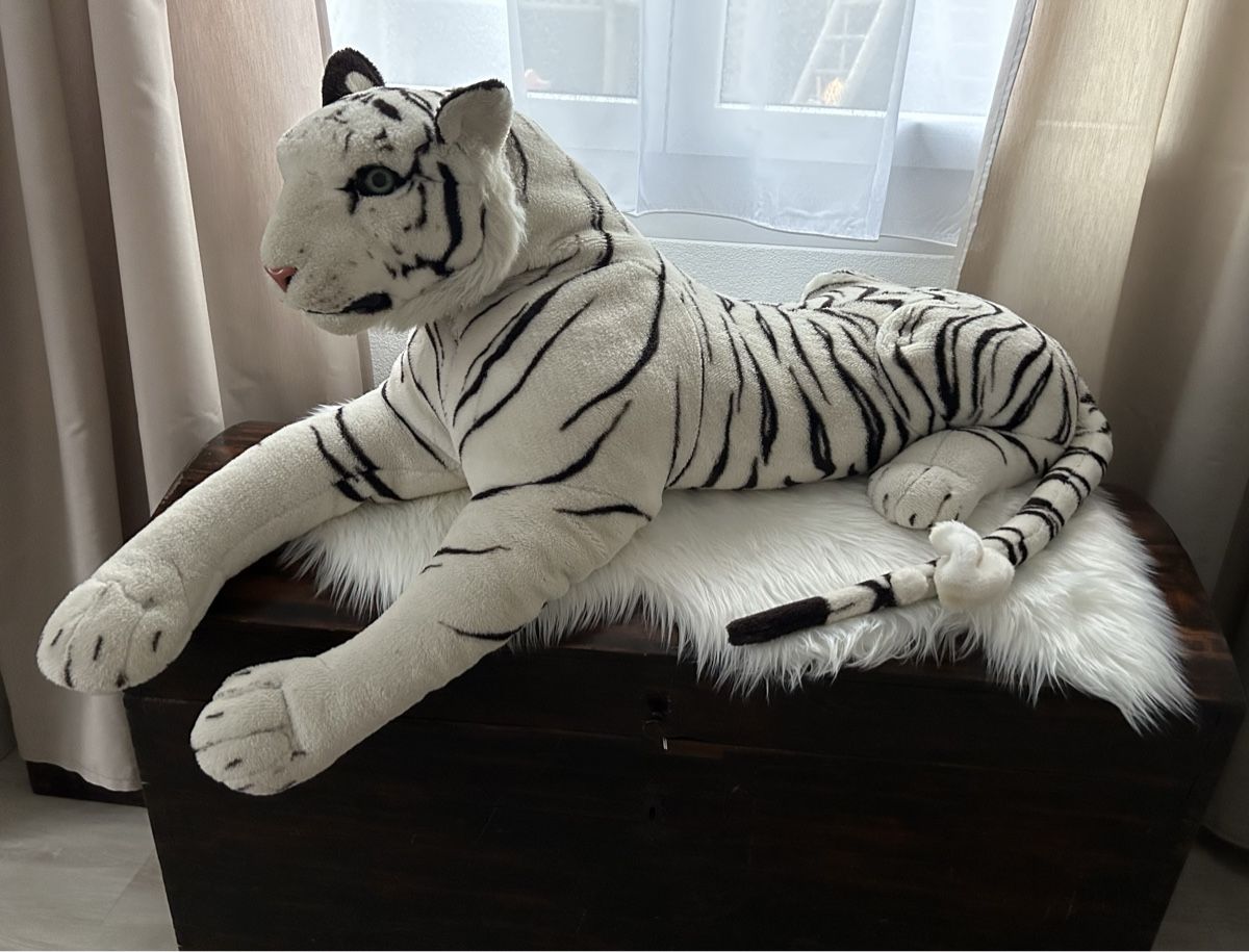 Giocattoli: Weisser Tiger Plüschtier XXL – Usato da Brunnen venduto da Bastelrausch 1