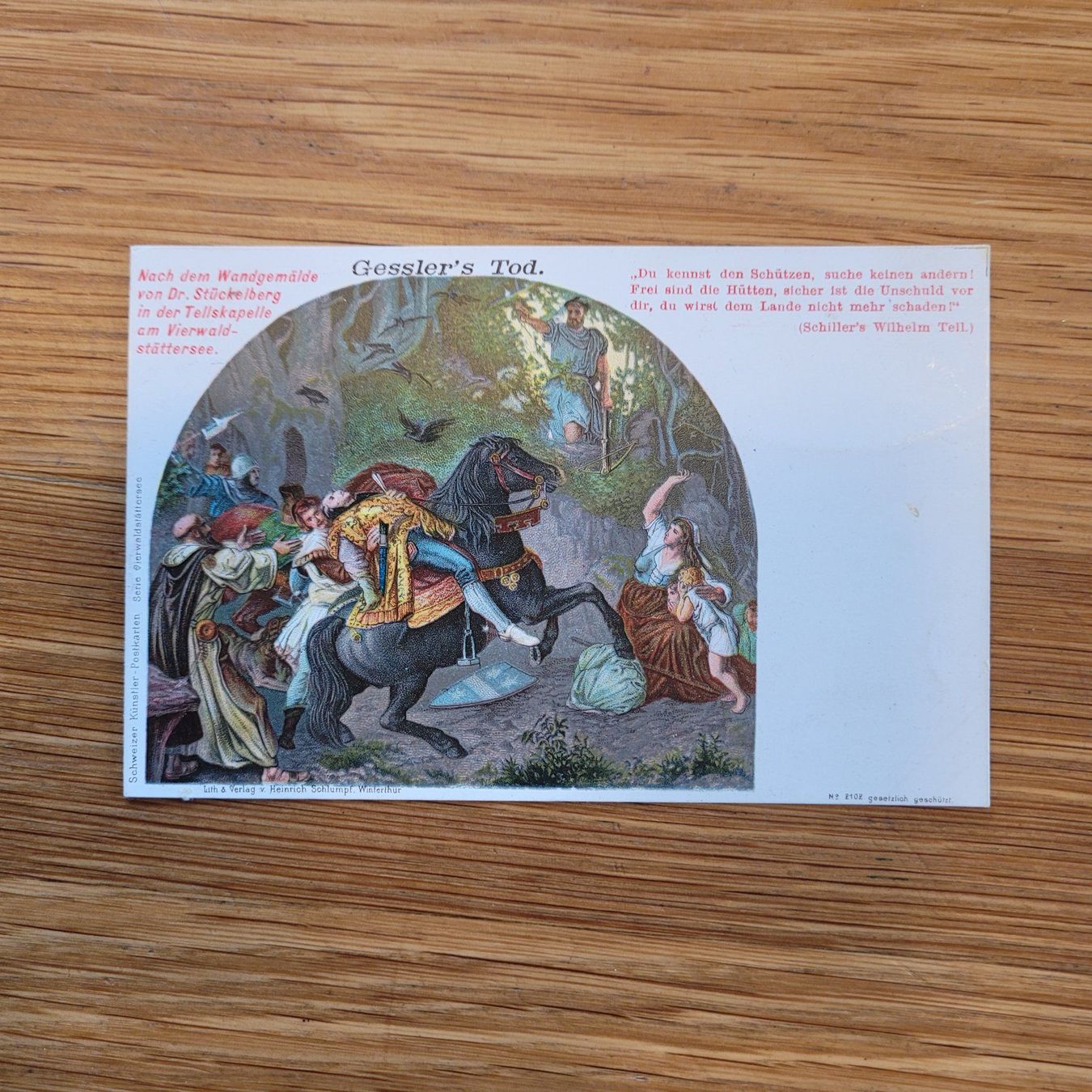 Cartoline postali: Poste Karte Gessler's Tod – Usato da Biel/Bienne venduto da Destockweb