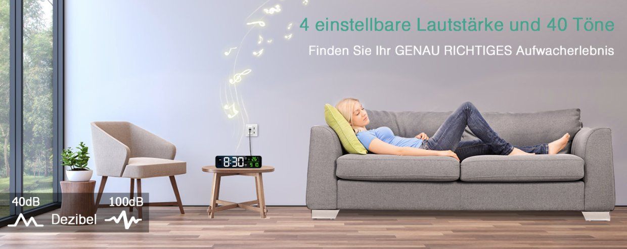 Sveglie: Digital Großes LED-Display Wanduhr Wecker – Nuovo e nell'imballaggio originale da Châtelaine venduto da topshop.switzerland 4