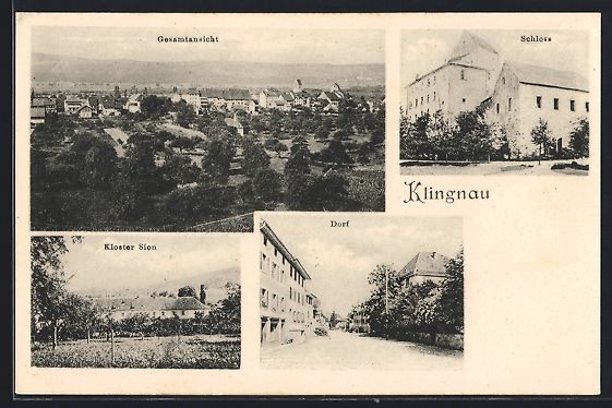 Cartoline postali: Klingnau, Totalansicht aus der Vogelscha – Usato da Berlin venduto da bartko-reher