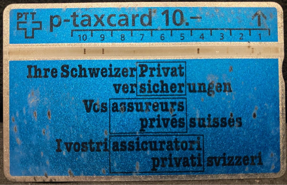 Schede telefoniche: P-taxcard – Usato da Lausanne venduto da babacard10
