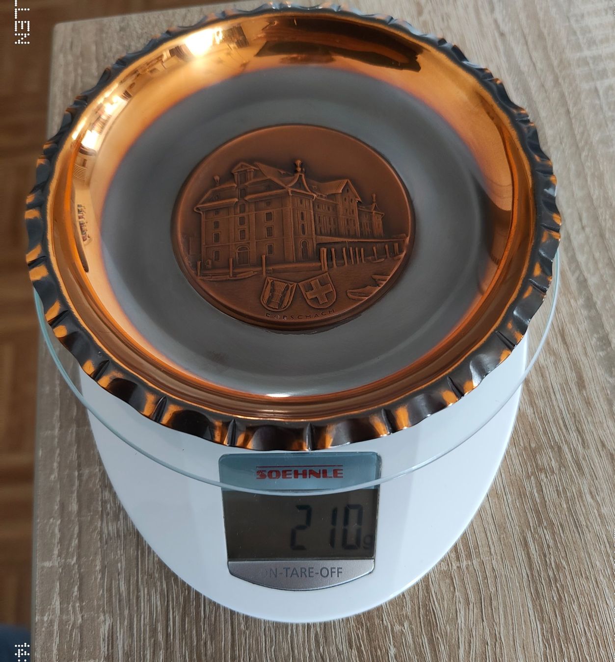 Piatti: Wandteller Rorschach Metall Kupferfarben – Usato da St. Gallen venduto da Ricardo_Deals 9