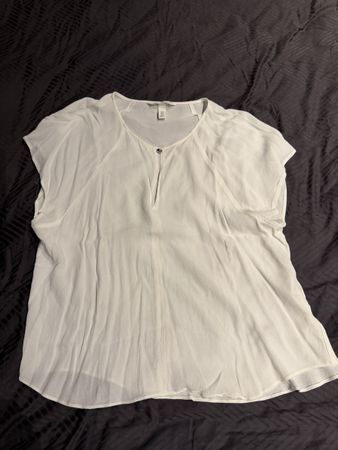 H&M Sommerbluse Weiss Gr. M / 38 — Leicht & Luftig! ☀️🛍️