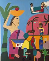 Abstract Painting by Mexican Artist 2026 Figures Acrylic