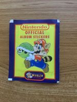 Nintendo Mario Sticker Päckli, ungeöffnet, 90er Rarität!