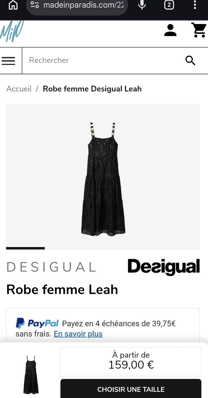 Desigual Kleider: Desigual Robe d'été noire, brodée, taille S – Neu (gemäss Beschreibung) aus Vevey von sil_qz5h 8
